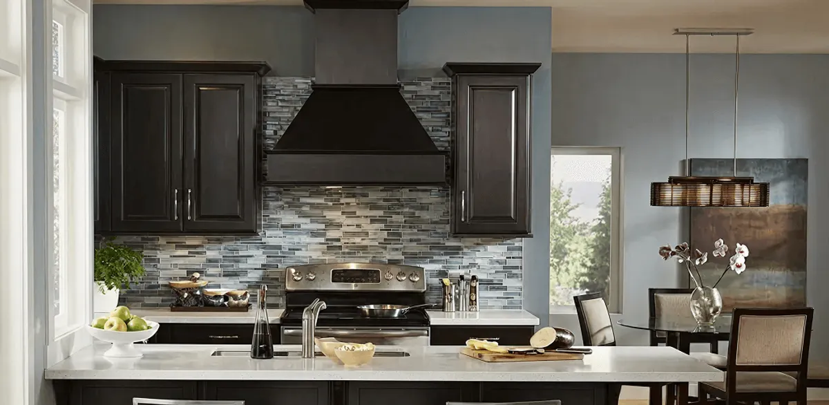 Kitchen cabinet painting and refinishing in a modern kitchen in Des Moines, IA